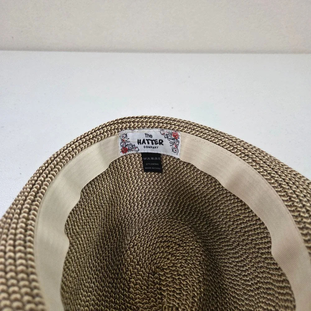 The Hatter Company Brown Marled Woven Fedora Hat Style 7845 Mens Womens